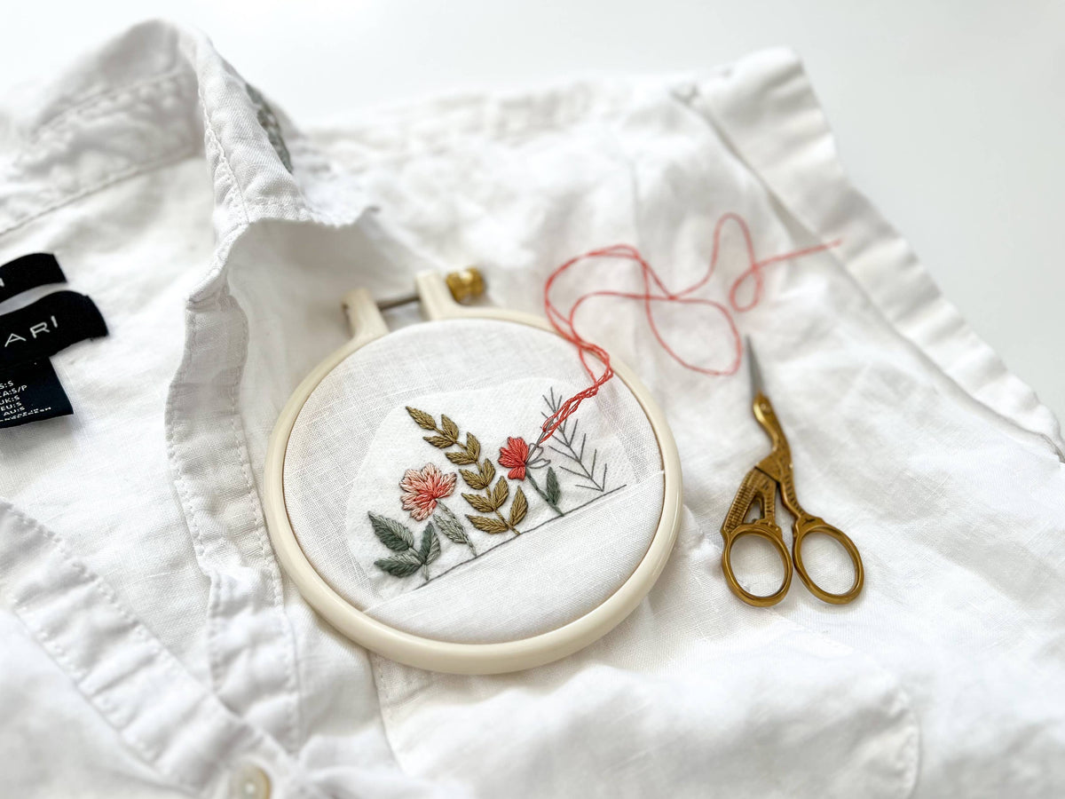Stick & Stitch Floral Embroidery Patterns for Clothing