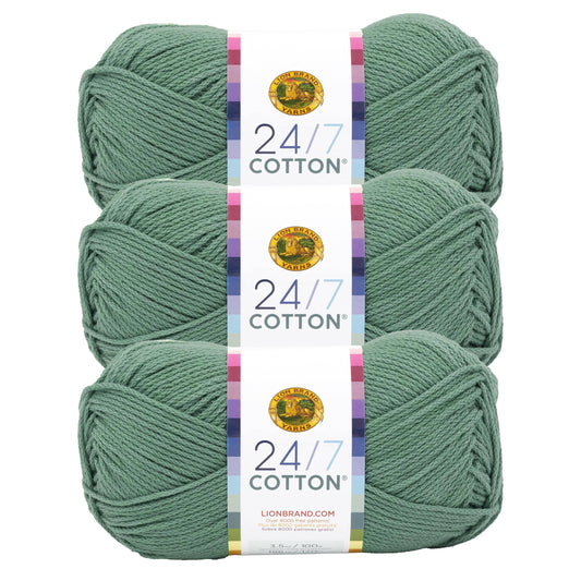 Lion Brand Yarn 24/7 Cotton Spruce