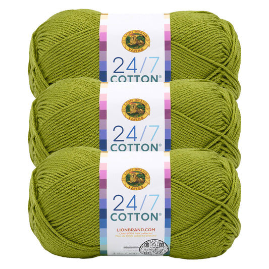 Lion Brand Yarn 24/7 Cotton Granny Smith