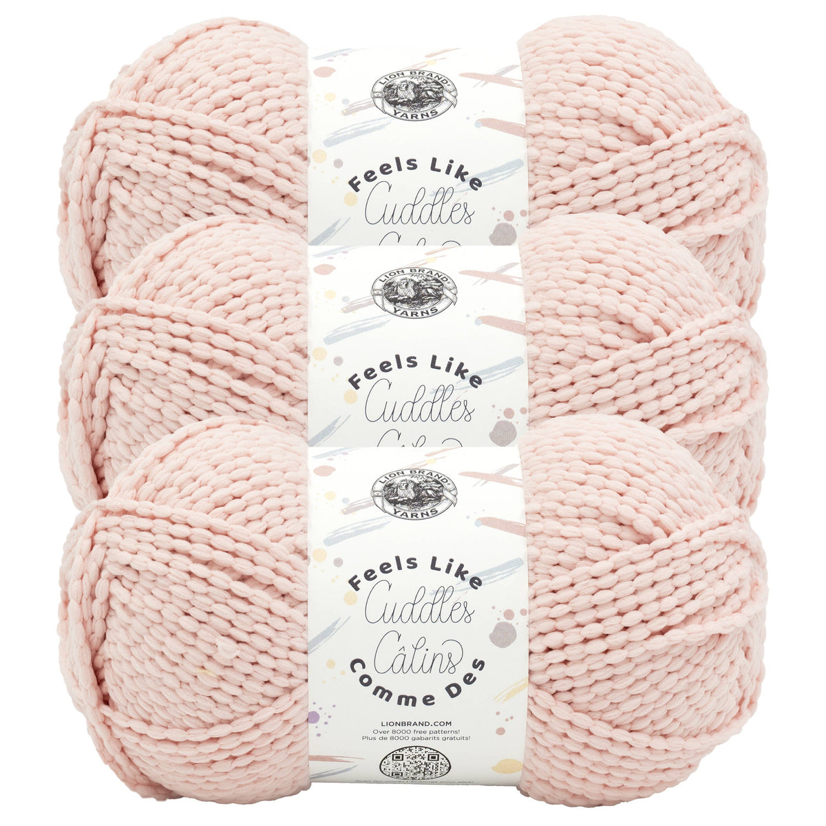 Lion Brand Yarn Feels Like Cuddles Rosewater