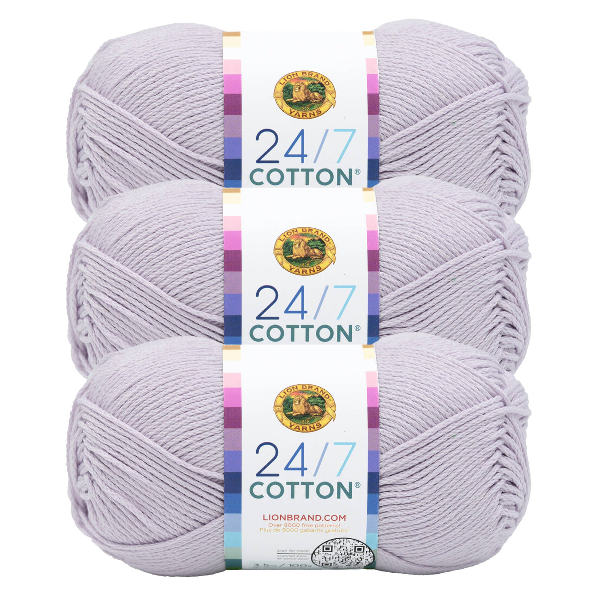 Lion Brand Yarn 24/7 Cotton Wisteria
