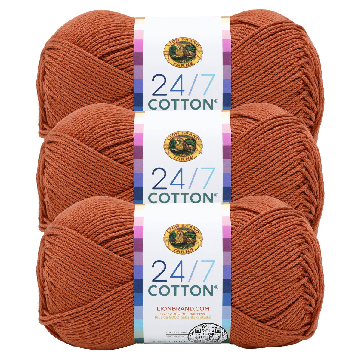 Lion Brand Yarn 24/7 Cotton Heatwave
