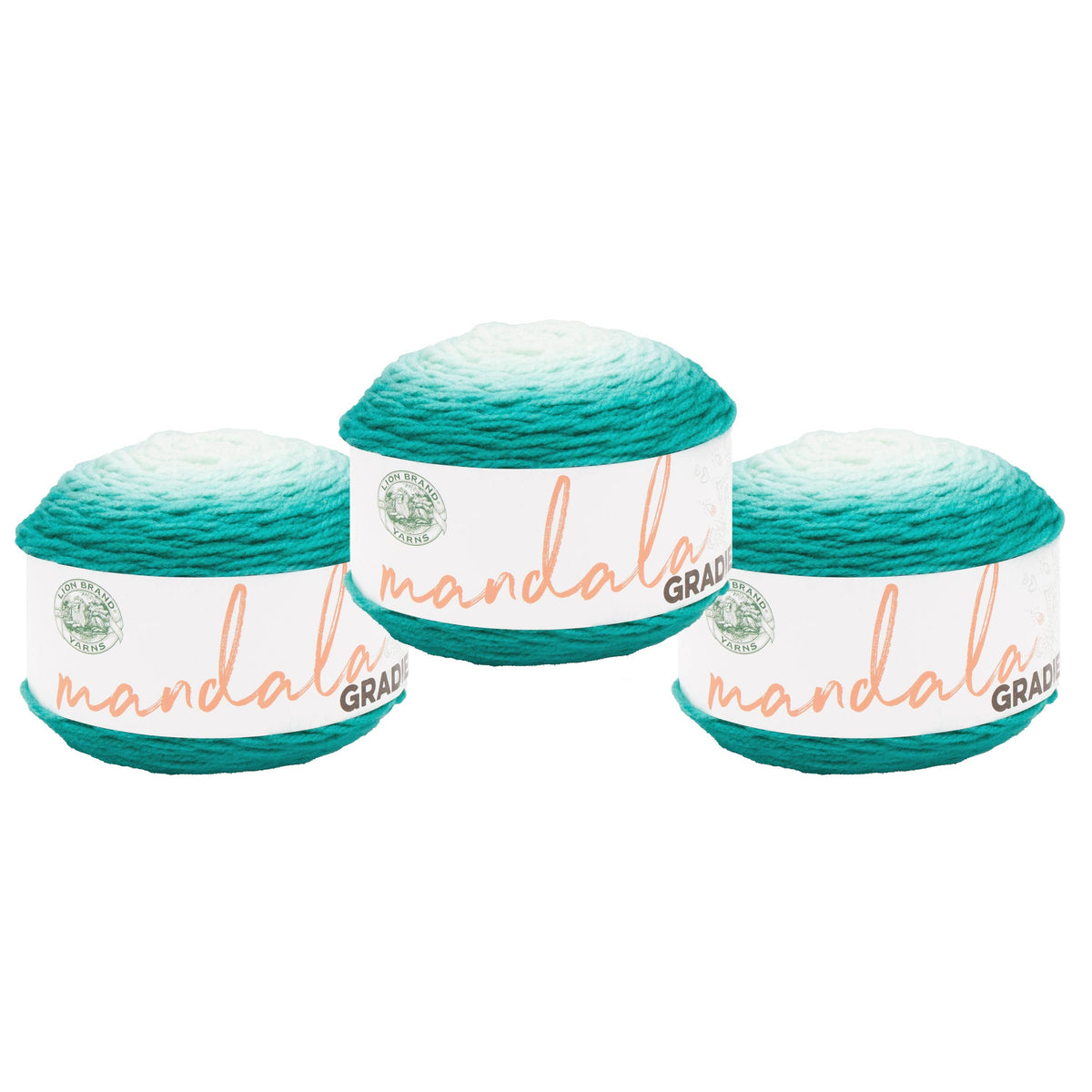 Lion Brand Yarn Mandala Gradient Seagreen