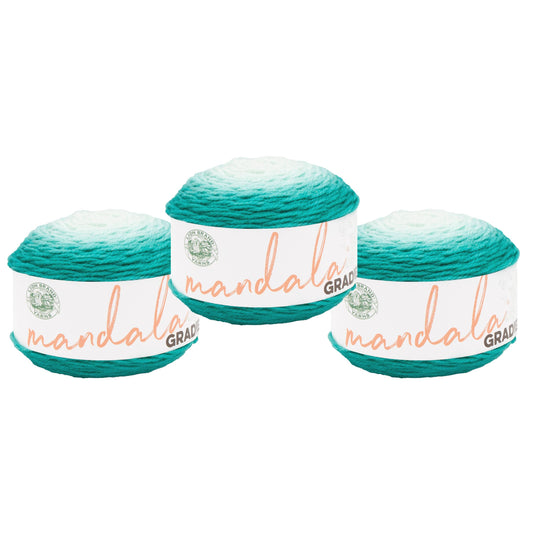Lion Brand Yarn Mandala Gradient Seagreen