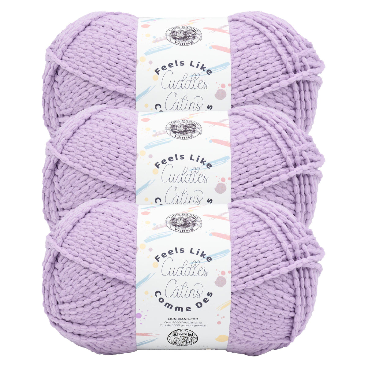 Lion Brand Yarn Feels Like Cuddles Lavender Fields