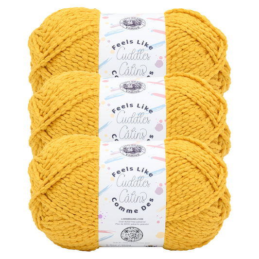 Lion Brand Yarn Feels Like Cuddles Sunflower