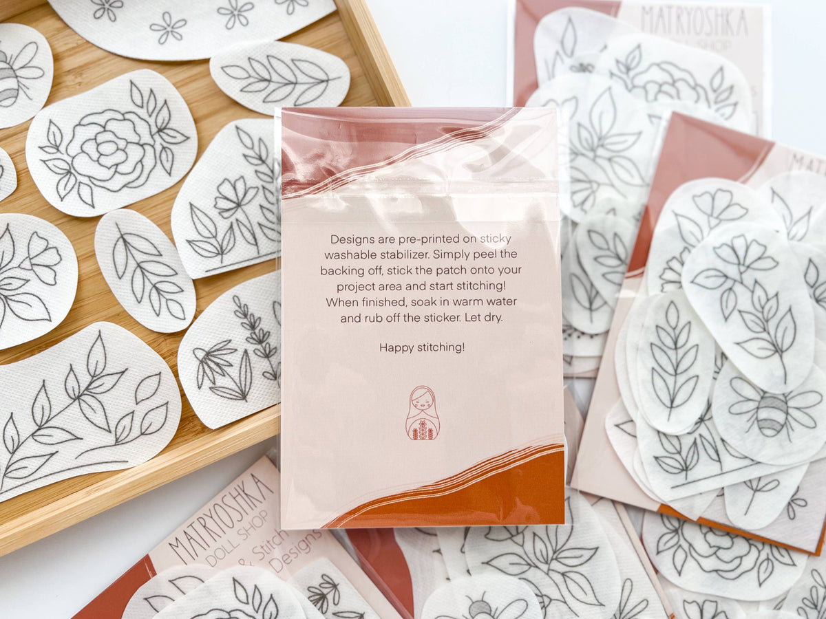 Stick & Stitch Floral Embroidery Patterns for Clothing