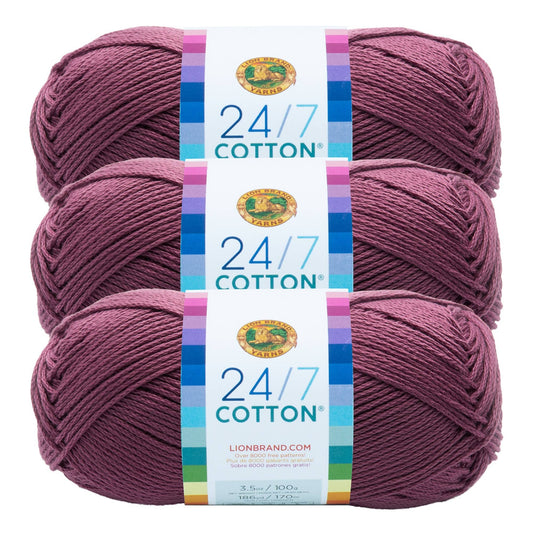 Lion Brand Yarn 24/7 Cotton Lilac