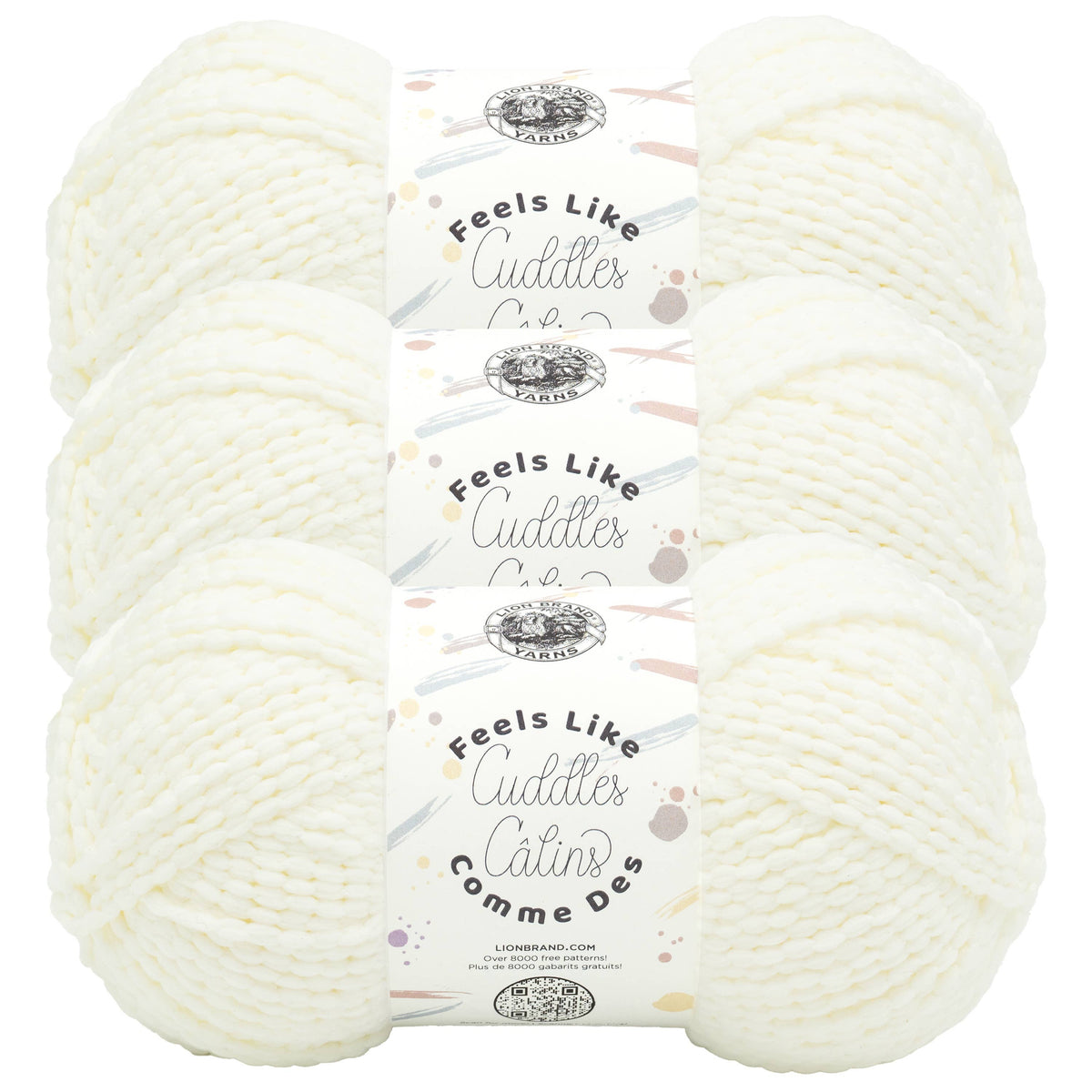 Lion Brand Yarn Feels Like Cuddles Cream