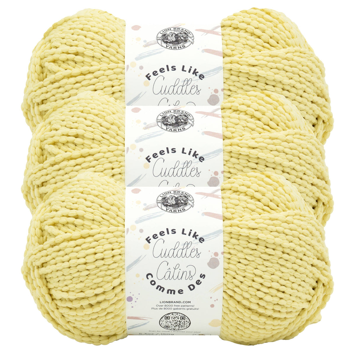 Lion Brand Yarn Feels Like Cuddles Cornsilk