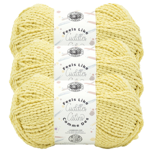 Lion Brand Yarn Feels Like Cuddles Cornsilk