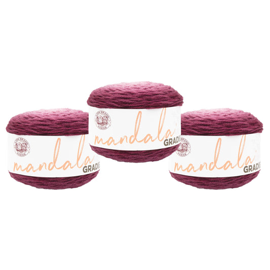 Lion Brand Yarn Mandala Gradient Burgundy