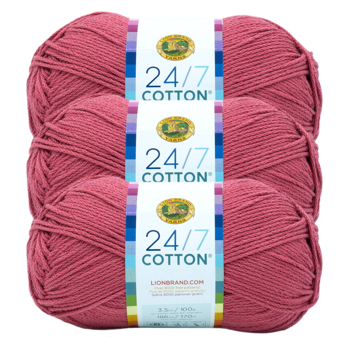 Lion Brand Yarn 24/7 Cotton Terracotta