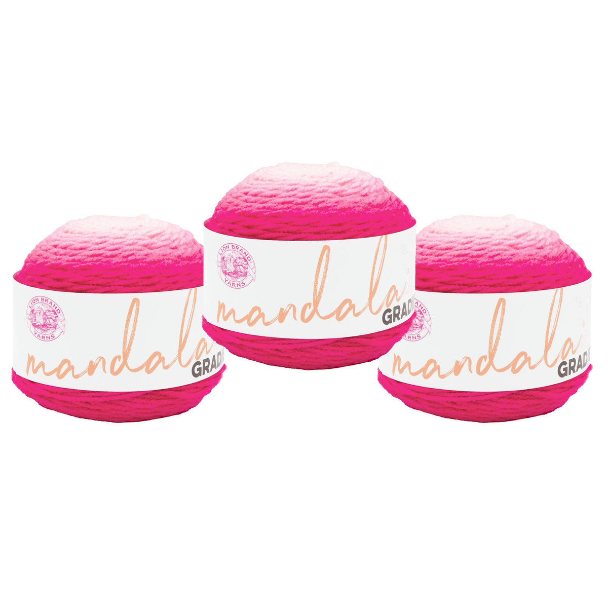 Lion Brand Yarn Mandala Gradient Hot Pink