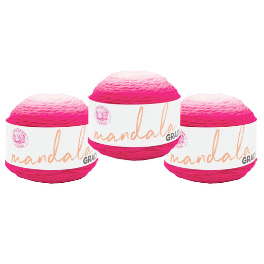 Lion Brand Yarn Mandala Gradient Hot Pink