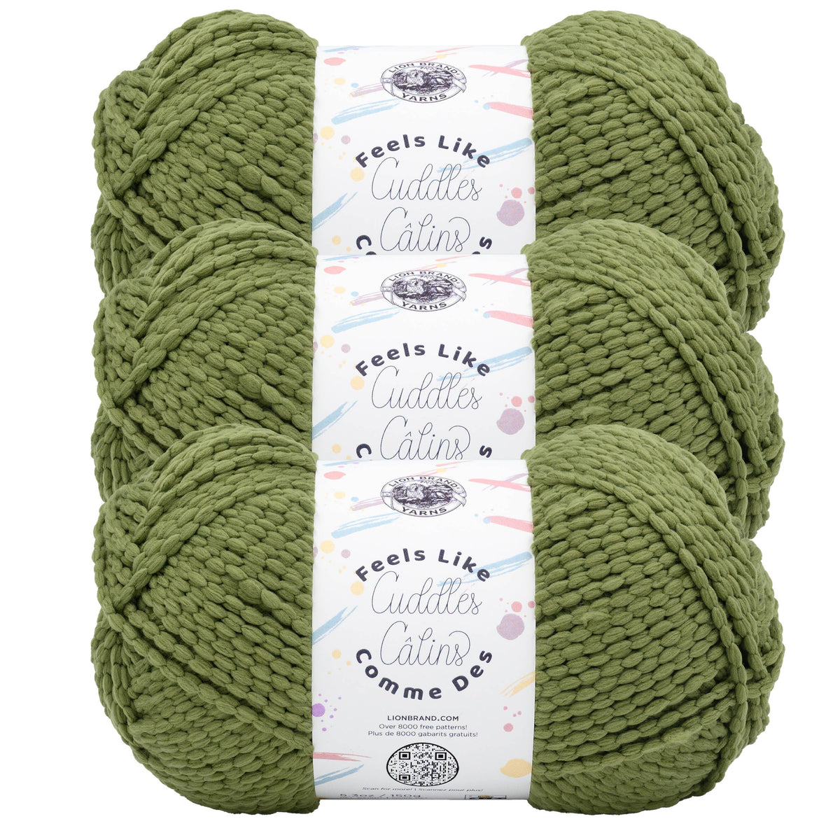 Lion Brand Yarn Feels Like Cuddles Leek
