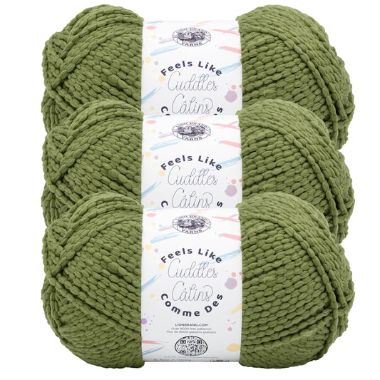 Lion Brand Yarn Feels Like Cuddles Leek