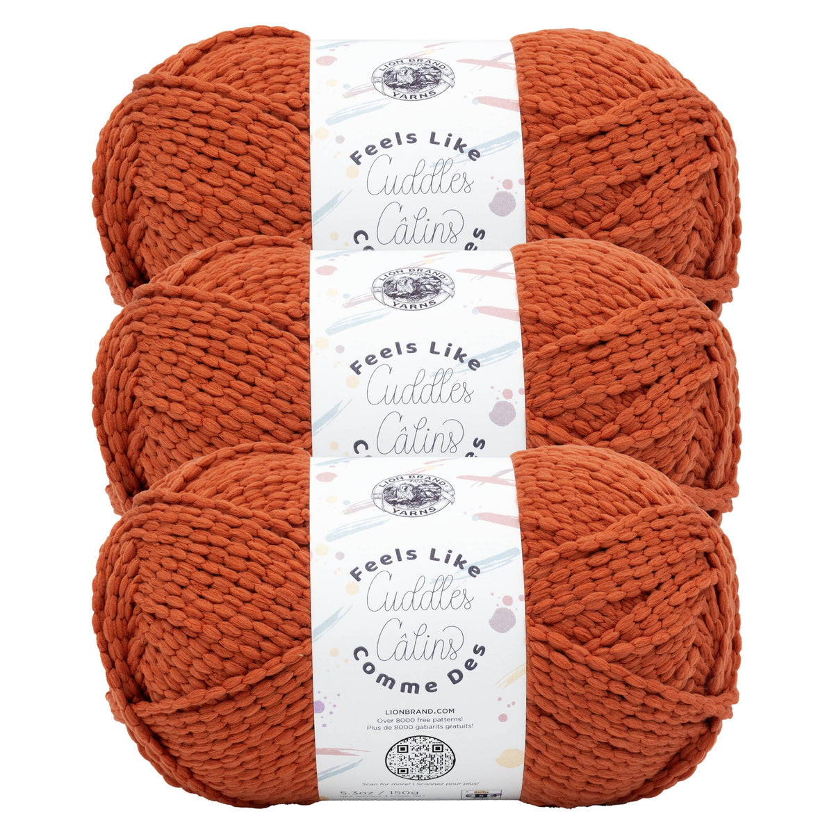 Lion Brand Yarn Feels Like Cuddles Henna