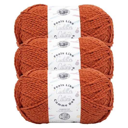 Lion Brand Yarn Feels Like Cuddles Henna