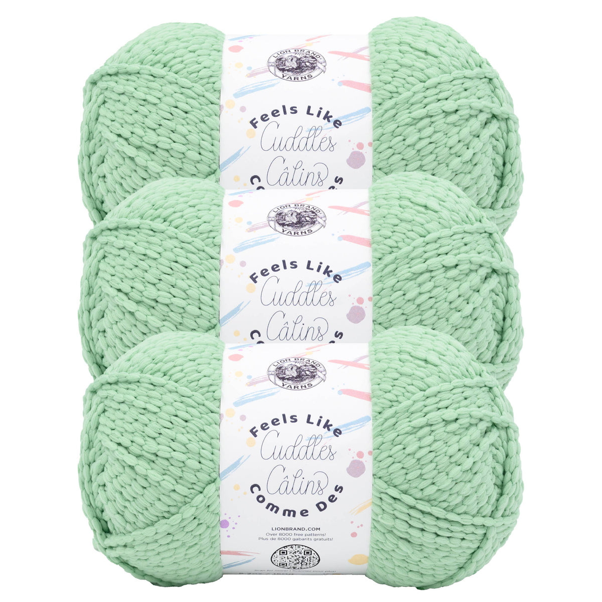 Lion Brand Yarn Feels Like Cuddles Seafoam